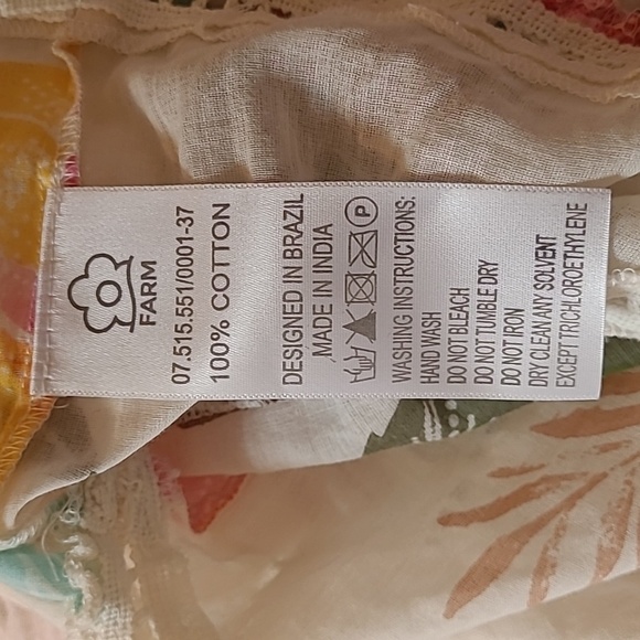 Farm Rio Anthropologie Havanna Cotton Floral Bobbles Midi Maxi Dress XS Petite - Picture 14 of 16